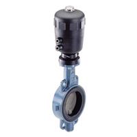 Type 2672 2/2 Way Butterfly Valve, Pneumatically Operated